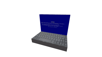 Crashed Laptop (Use in movies)