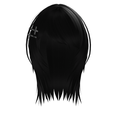 Edgy Scene Hair - Black