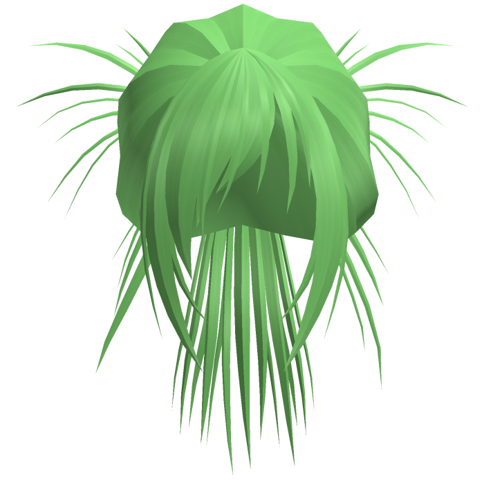 Anime Spiky High Bun w/ Side Bangs (Green)
