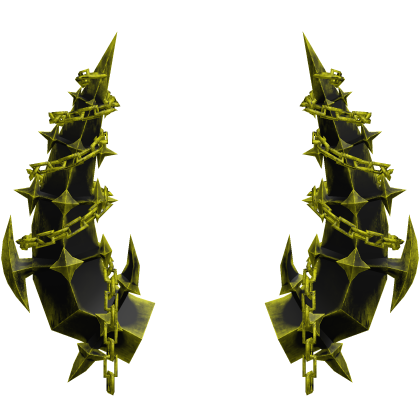Citrine Yellow Chained Spire Horns Roblox item
