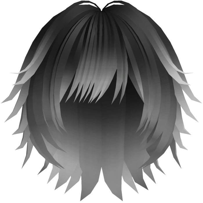 spiky messy emo boy hair in black white
