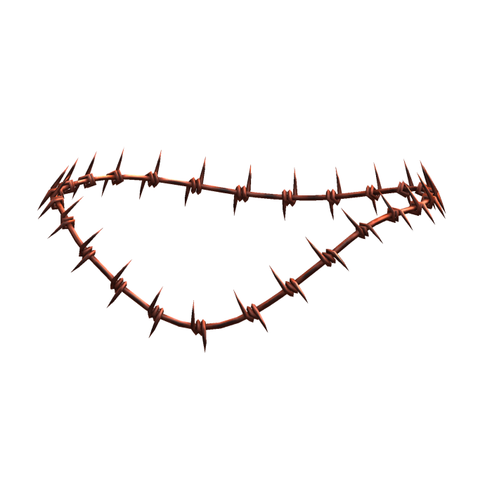 Copper Barbed Wire Necklace