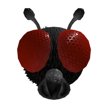 Black Fuzzy Fly Head Mask