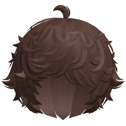 cute brown kawaii messy lamb curly wavy hair