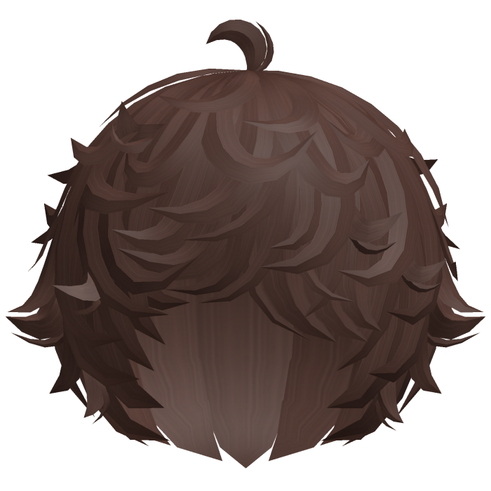 cute brown kawaii messy lamb curly wavy hair