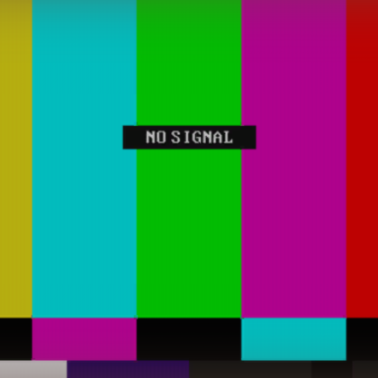 TV No Signal Glitch CRT Retro Rainbow Background