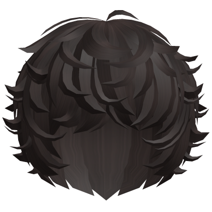 cute dark brown kawaii messy swirly curly fluffy