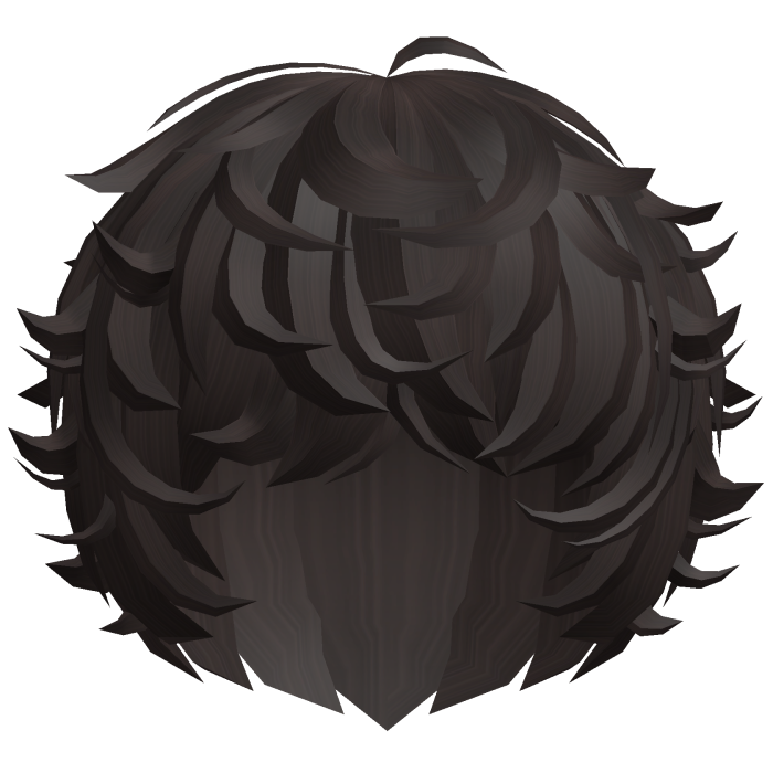 cute dark brown kawaii messy swirly curly fluffy