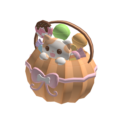 halloween candy calico vampire cat pumpkin pail