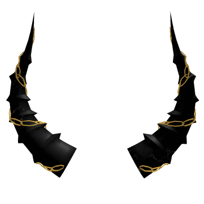 Onyx Black Horns — Golden Chains
