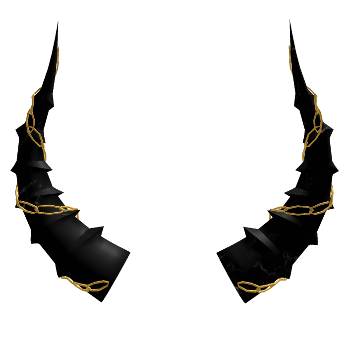 Onyx Black Horns — Golden Chains