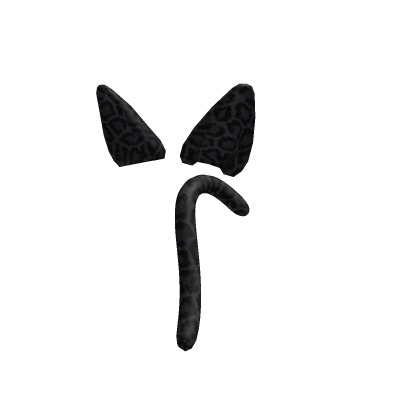 【IL】 Black Leopard- Cat ears & Tail