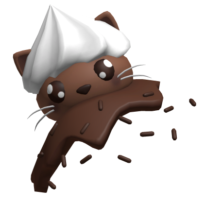 kawii brown ice cream sprinkles cat