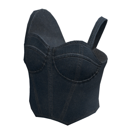 Y2K Blue Denim Corset thumbnail