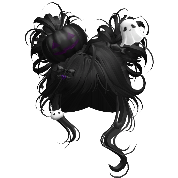 Spooky Halloween Pumpkin Buns  (Black)