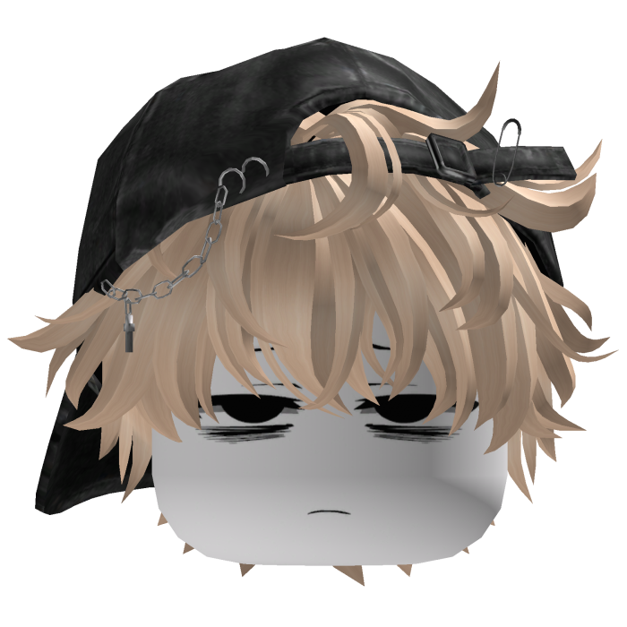 Blonde Messy Anime Boy Hair Glasses Y2K Hat