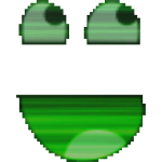 Green Holographic Face