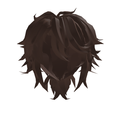 Fluffy Brown Hair w Low Ponytail