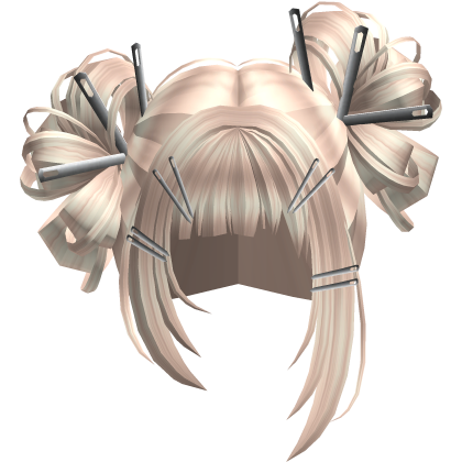 Cute Tilted Buns w/ Hairpins (Blonde) Roblox item