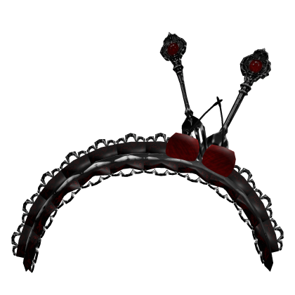 Emo Gothic Studded Antenna Headband Red