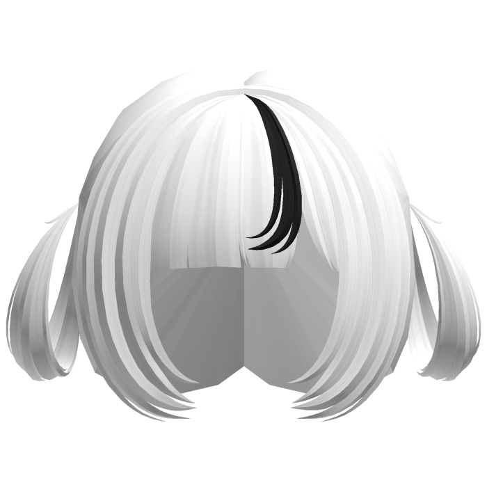 ♡ cute emo loopy twintails white hair