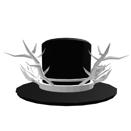 White Deer Antler Top Hat