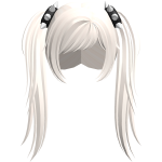 ♡ FREE : platinum messy scene pigtails w/ spikes