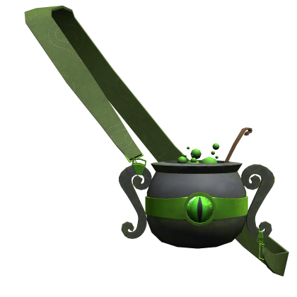 green halloween witch cauldron bag