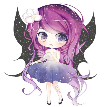Purple chibi fairy Roblox decal