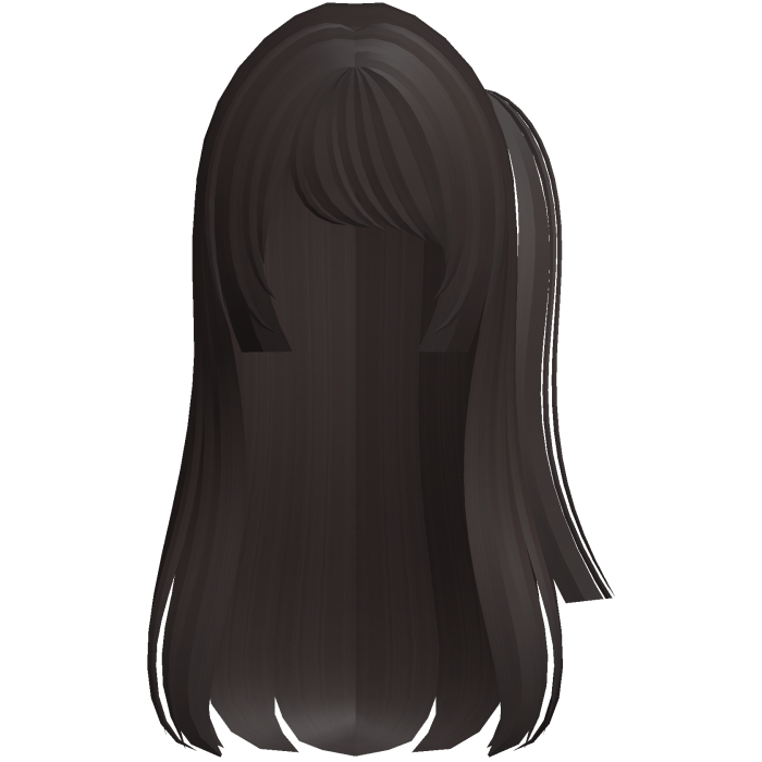 emo moe hime long hair w side pony brown