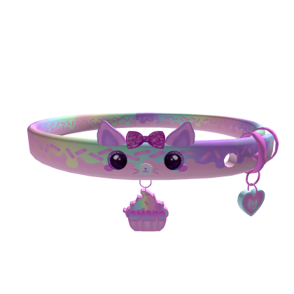 . ‿ ♡rainbow cupcake kitty collar 1.0