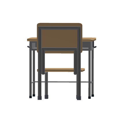School Chair and Desk Building High Classroom