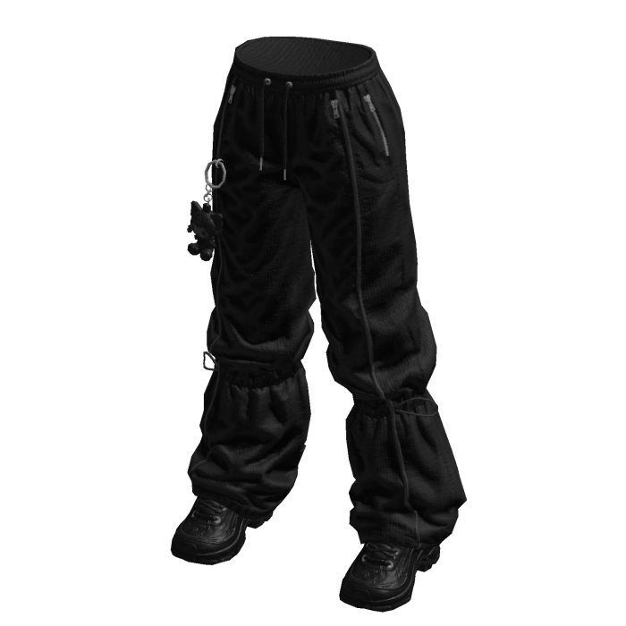Black Baggy Pants w/ Shoes