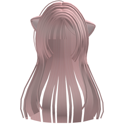 Cute Long Pink Aime Hair w/ Cat Ears Roblox item