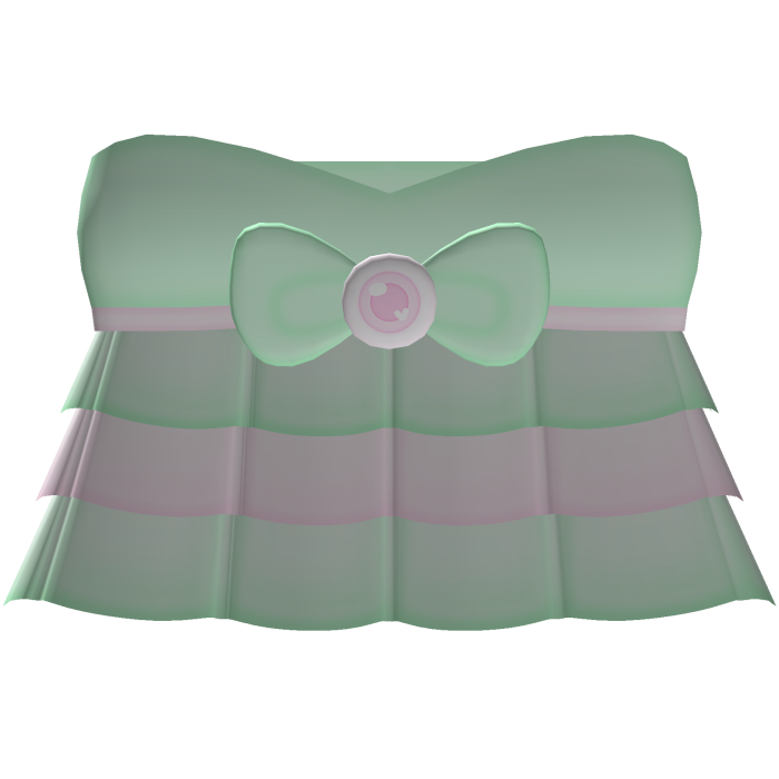 cutesy pastel pink and green candy eye dress