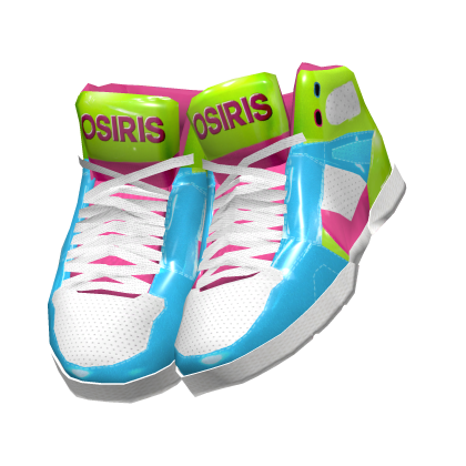 ☆ scene pink blue green osiris skate shoes 1.0