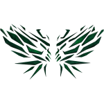 Shattered Dark Emerald Wings