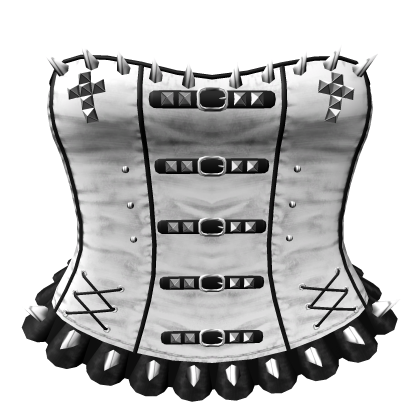 Gothic Emo White Vampire Studded Corset Dress  Roblox item