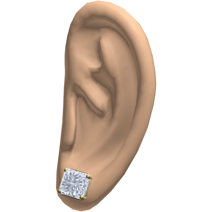 Diamond Stud Earrings Ears