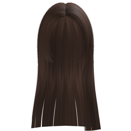 𝄞  Long Straight Sleek Hime Girl Hair Brown Roblox item