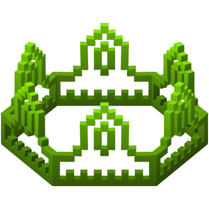 Green 8-Bit Royal Crown Outline Recolor (Addon) Roblox item