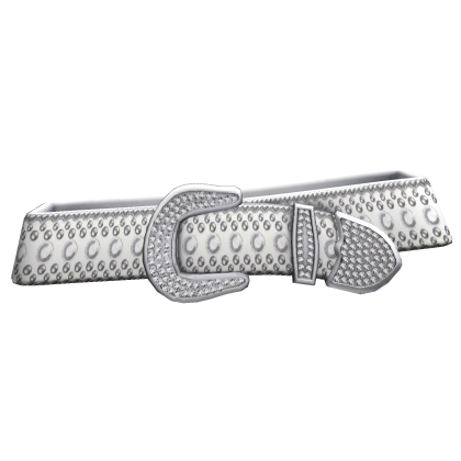 White Rhinestone Belt 3.0