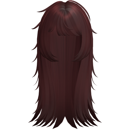 Messy Red Long Emo Hair