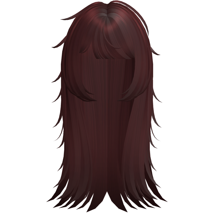 Messy Red Long Emo Hair