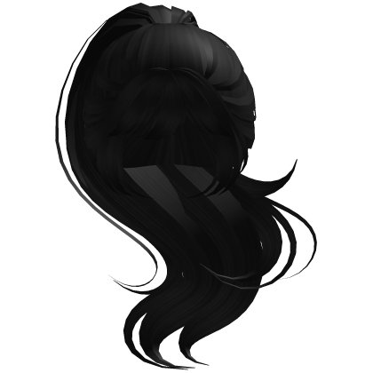 Wavy High Side Ponytail (Black) Roblox item