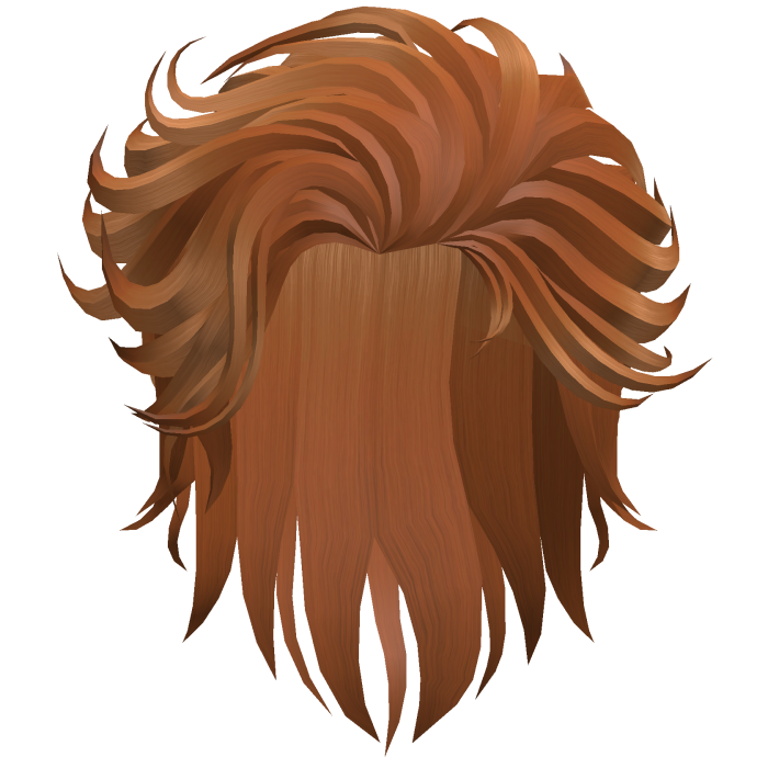Swept Back Mullet Hair - Ginger