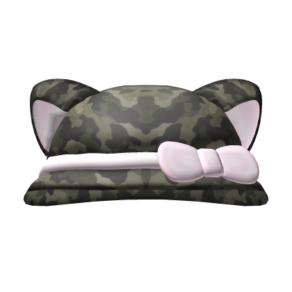 ︵‧˚♡ camo school girl kitty helmet