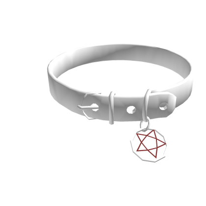 Gothic Pentagram Choker White ♡