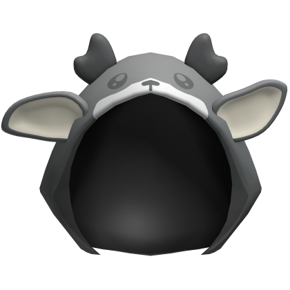 Gray Kawaii Deer Plush Hood Roblox item