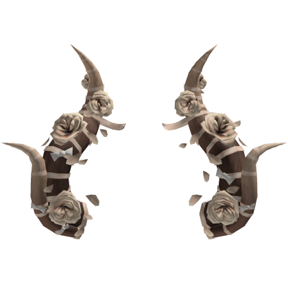 🎃Halloween Gothic Rose Bow Demon Horns Brown Roblox item
